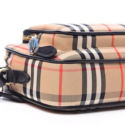Burberry Calfskin Vintage Check Camera Bag Archive Beige 7 of 9