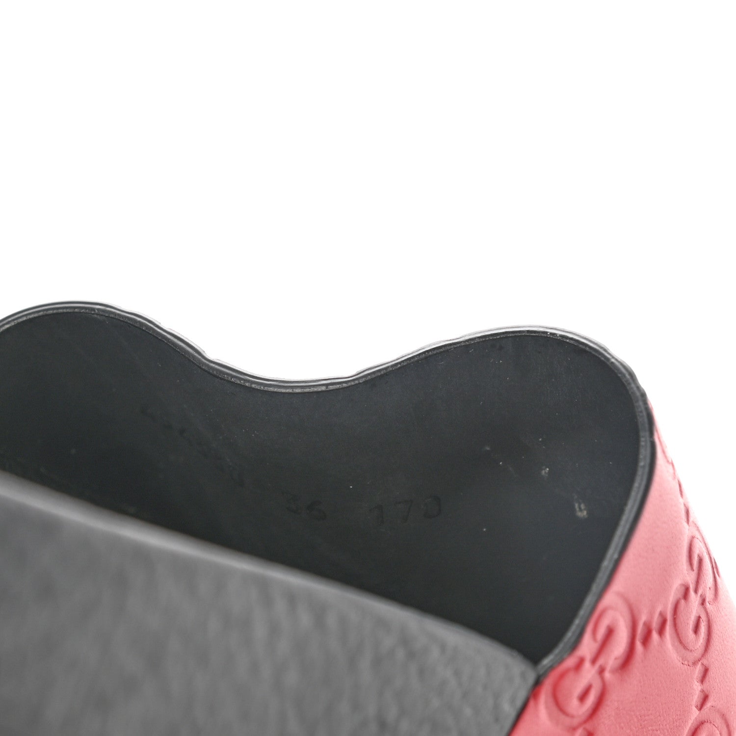 Gucci Guccissima Signature Womens Slide Sandals 36 Hibiscus Red 7 of 7