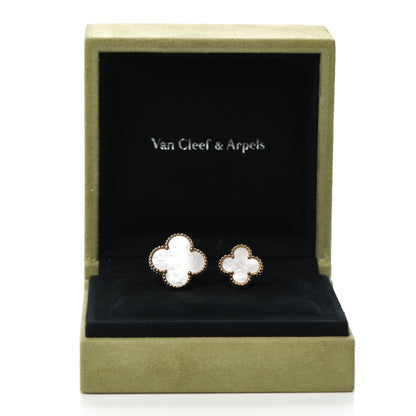 Van Cleef & Arpels 18K Yellow Gold Mother of Pearl Magic Alhambra Between the Finger Ring 52 6 6 of 6