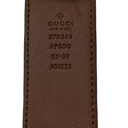 Gucci Calfskin Interlocking G 37mm Belt 95 38 Nut Brown 3 of 5