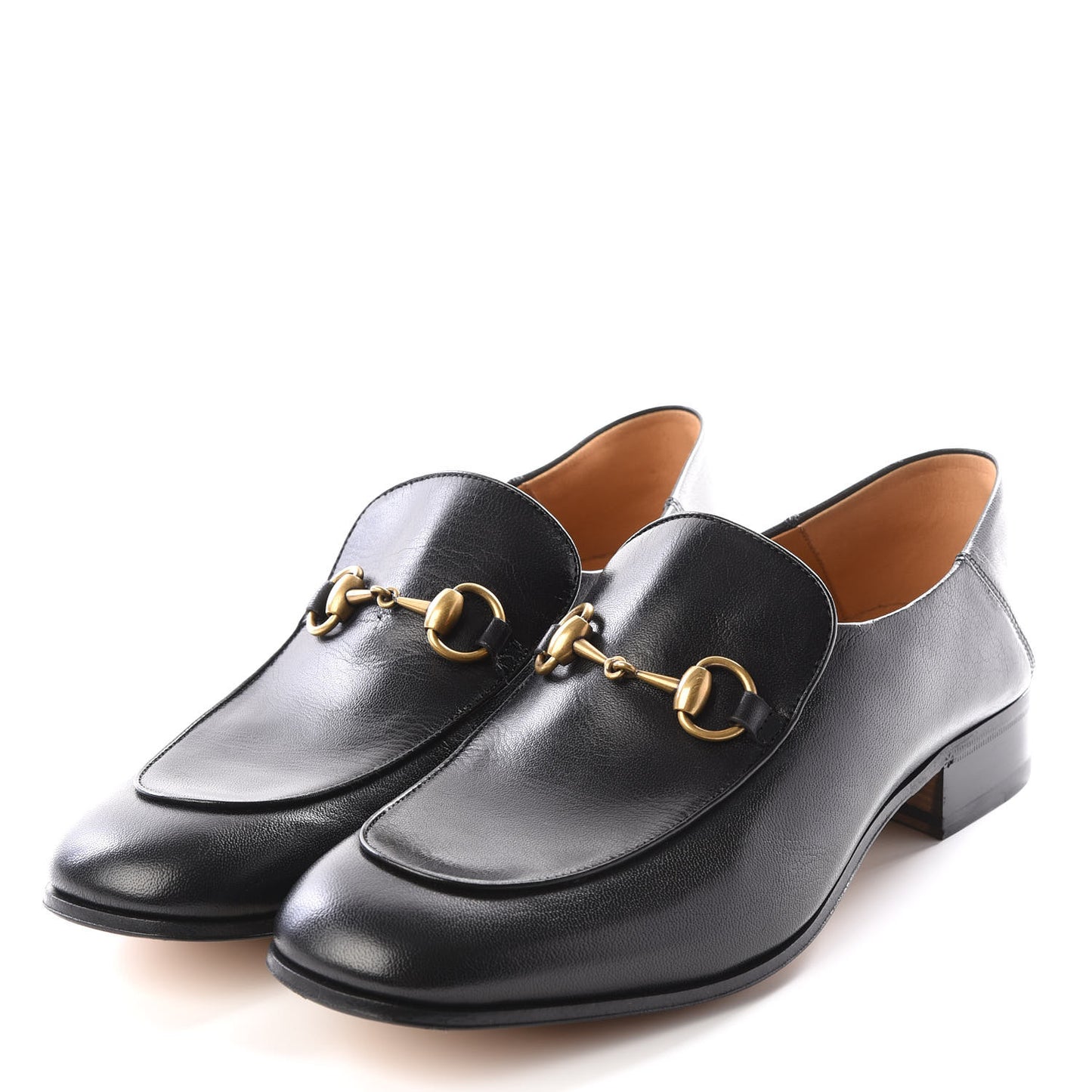Goatskin Mens Horsebit Loafers 8.5 Black