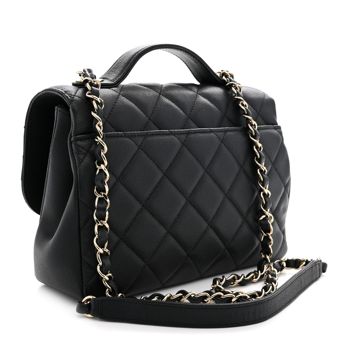 Caviar Quilted Medium Business Affinity Flap Black