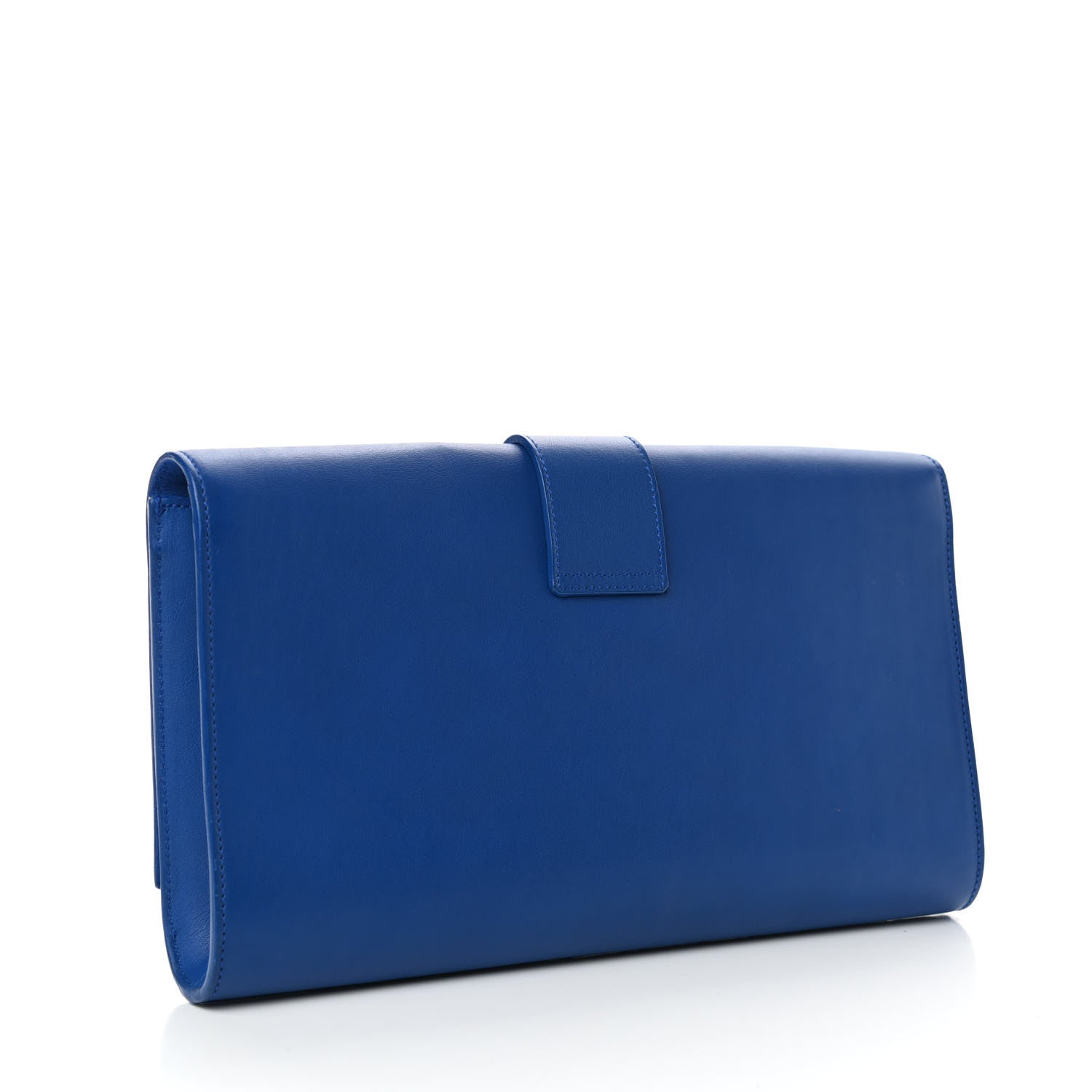 Saint Laurent Calfskin Classic Y Ligne Clutch Royal Blue 3 of 7