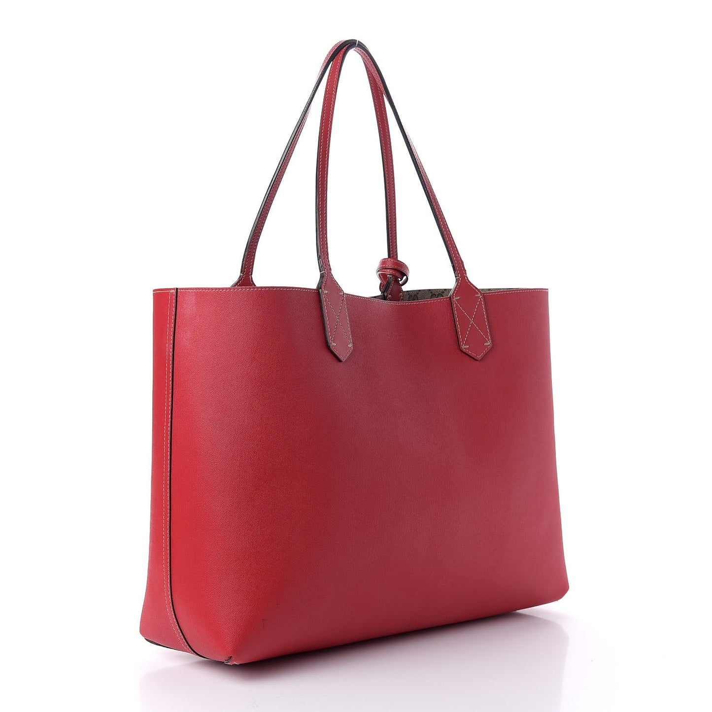 GG Supreme Monogram Medium Reversible Tote Beige Red