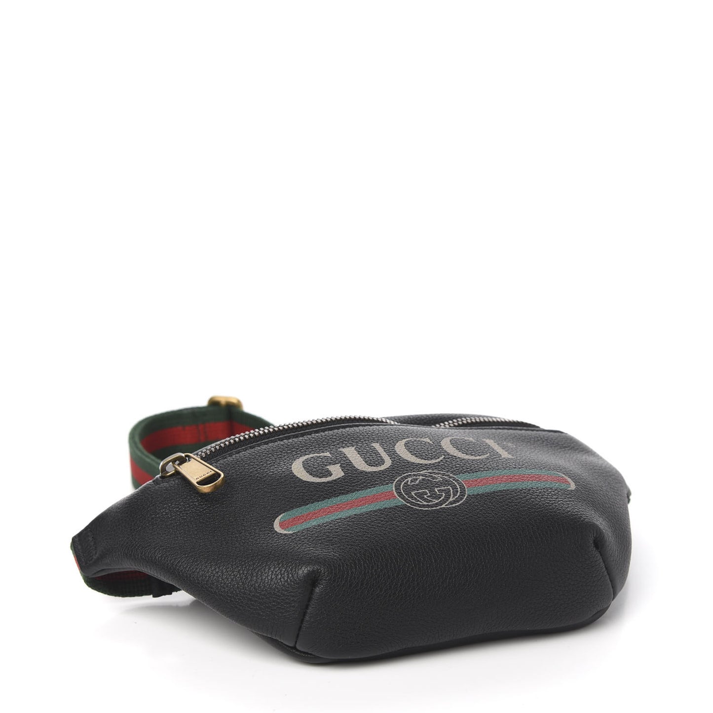 Grained Calfskin Small Logo Belt Bag Black