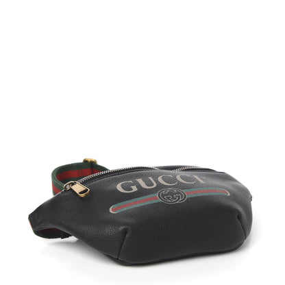 Gucci Grained Calfskin Small Logo Belt Bag Black 3 of 9
