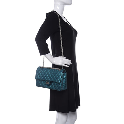Chanel Metallic Calfskin Quilted 2.55 Reissue 226 Flap Turquoise 2 of 10