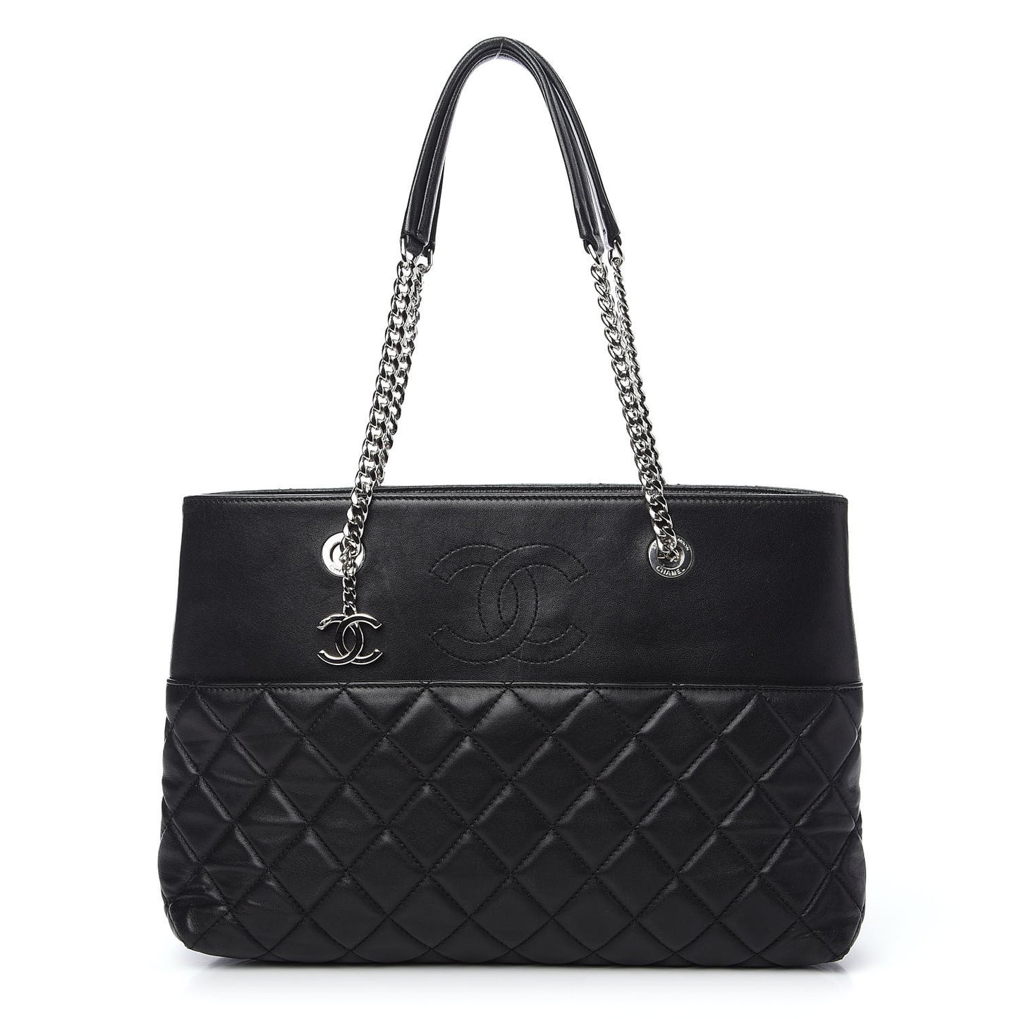 Lambskin Quilted Medium Urban Delight Tote Black