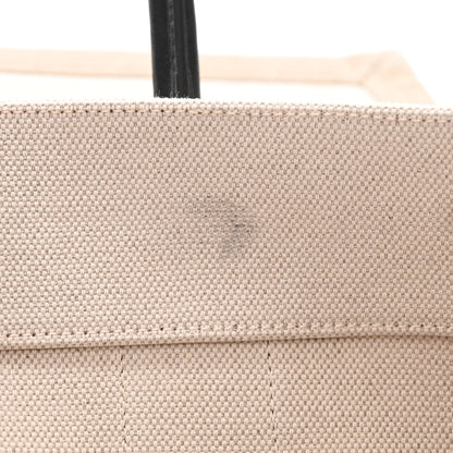 Saint Laurent SAINT LAURENT Linen Calfskin Small Rive Gauche Tote Greggio Natural 13 of 13