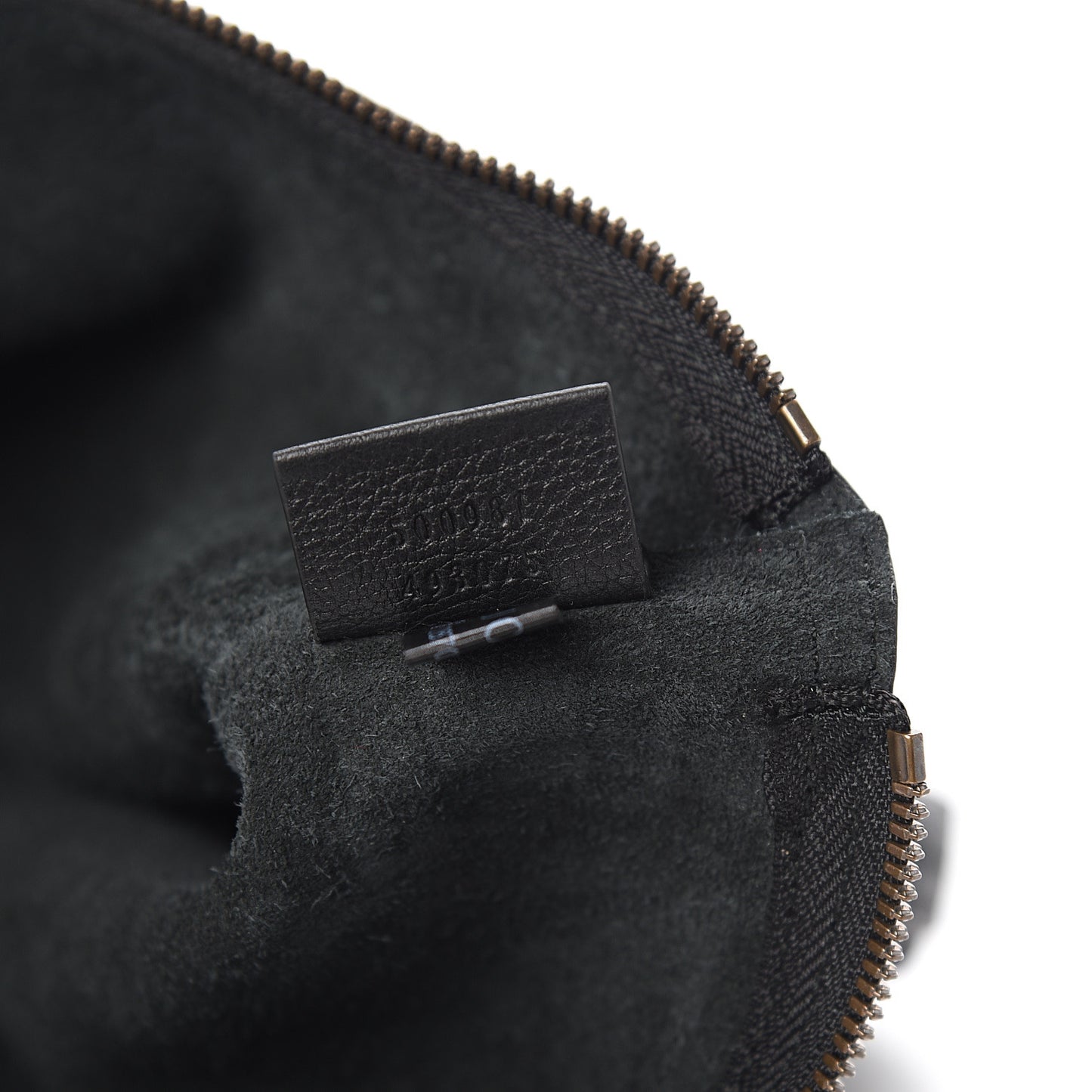 Pebbled Calfskin Medium Logo Portfolio Clutch Black