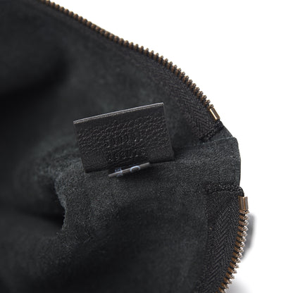 Gucci Pebbled Calfskin Medium Logo Portfolio Clutch Black 6 of 7