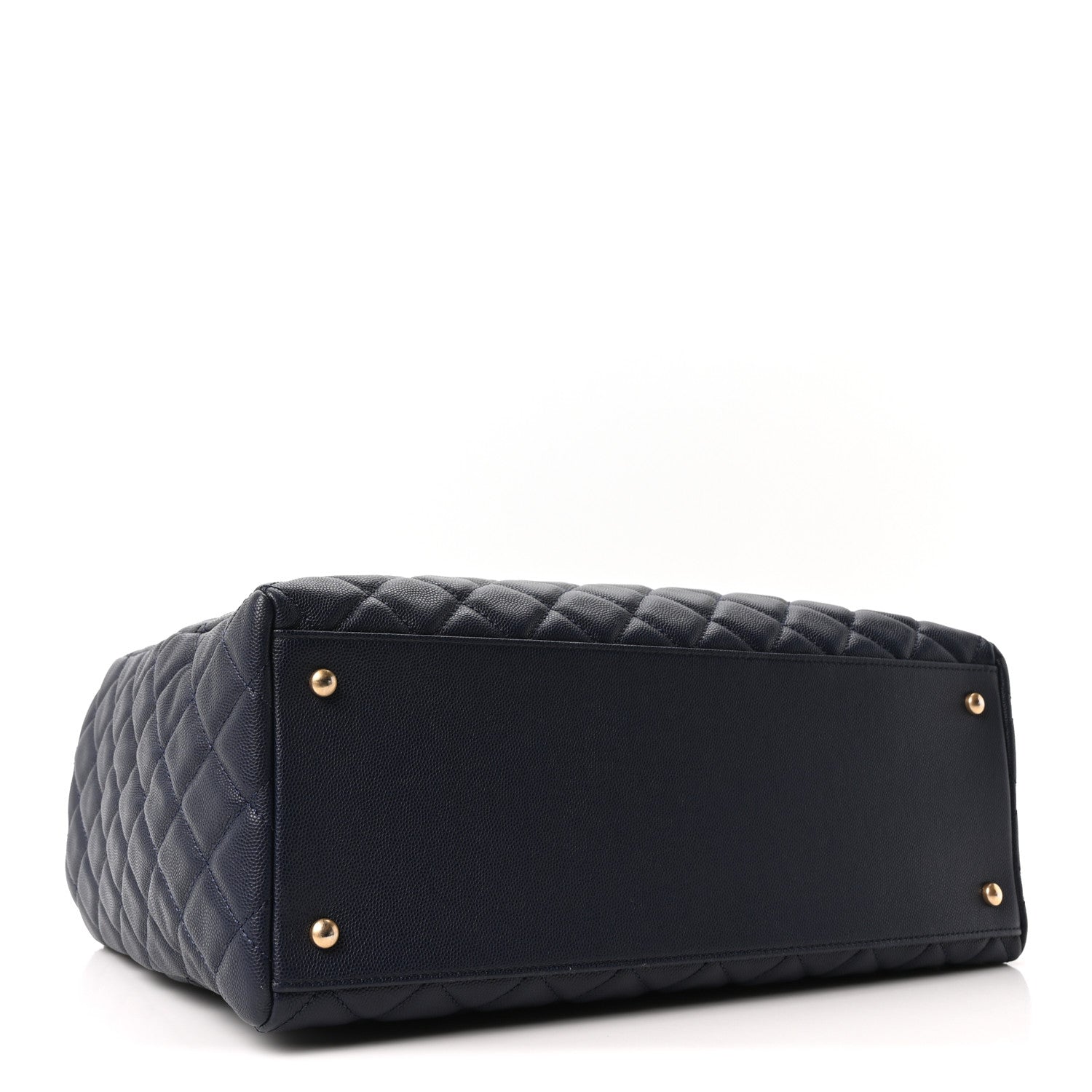 Chanel Caviar Quilted Large Coco Handle Shopping Tote Navy 4 of 10