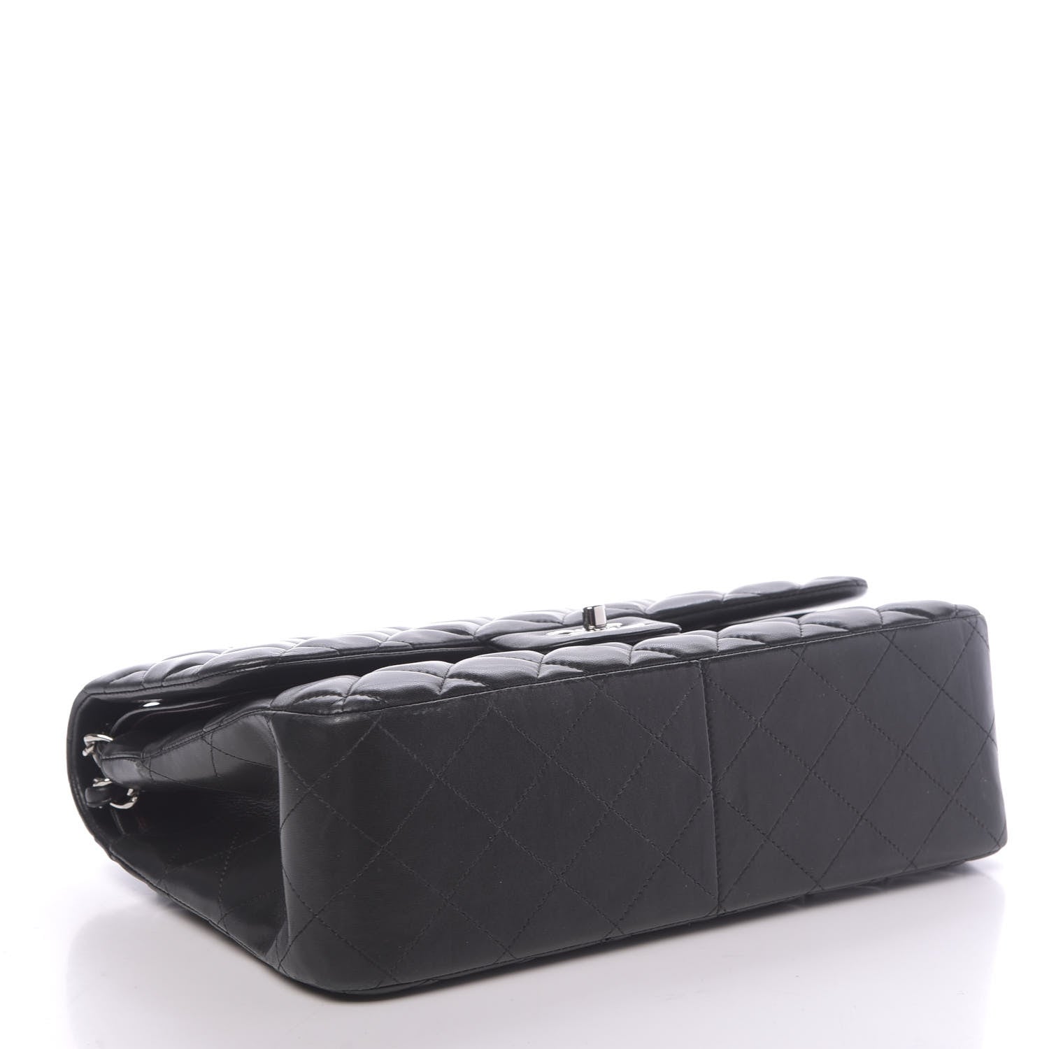 Chanel Lambskin Quilted Jumbo Double Flap Black 4 of 11