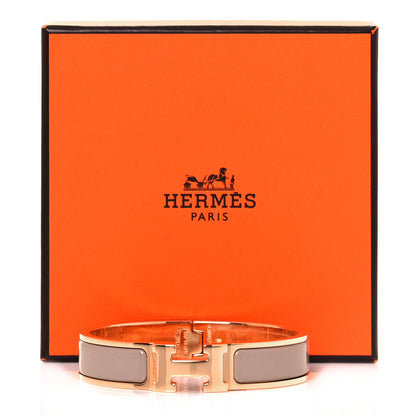 Hermes Enamel Clic Clac H Narrow Bracelet PM Marron Glace 6 of 6