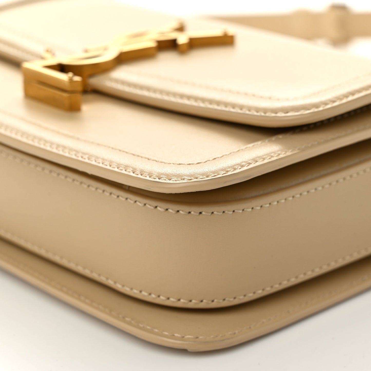 Smooth Calfskin Small Solferino Satchel Ivory Natural