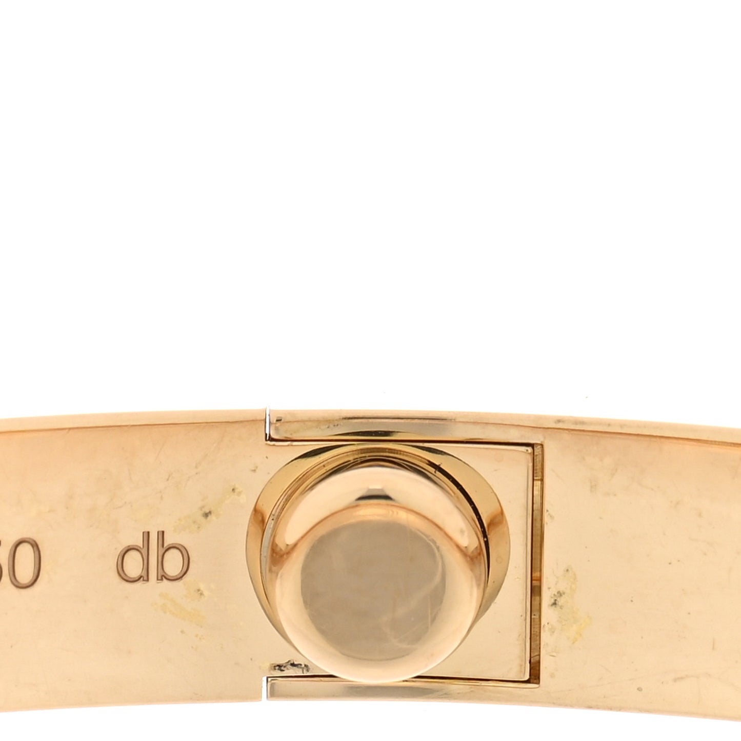 18K Yellow Gold 4 Diamond LOVE Bracelet 17