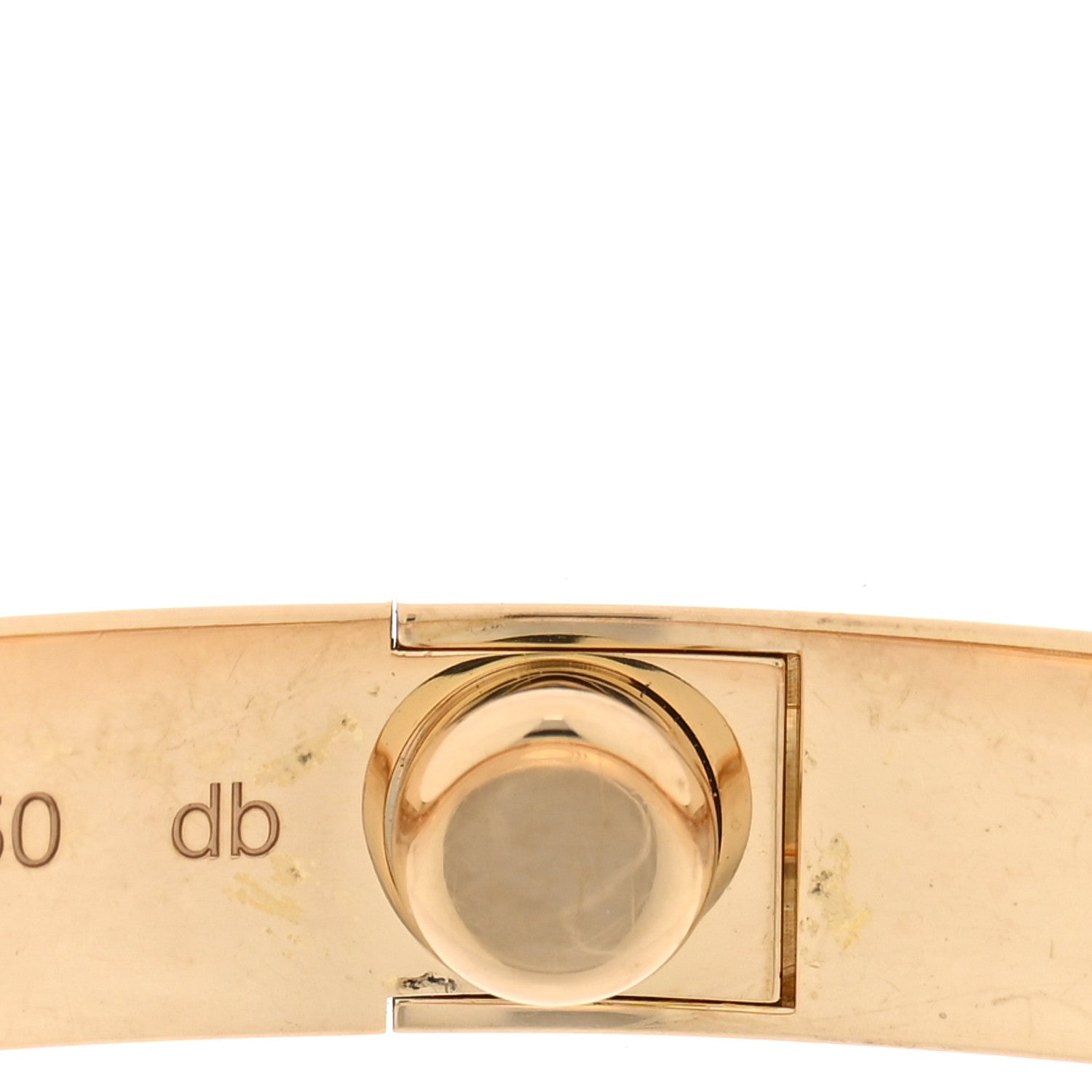 Cartier 18K Yellow Gold 4 Diamond LOVE Bracelet 17 6 of 7