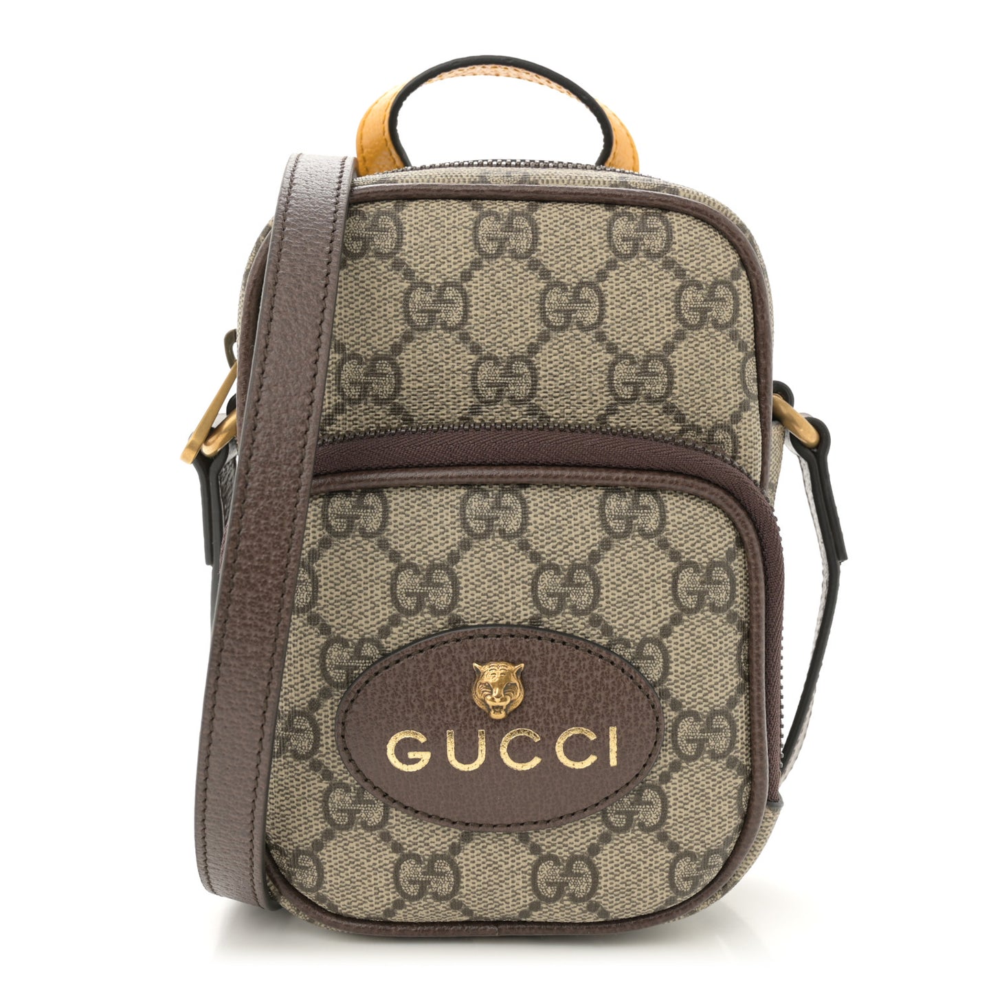 GG Supreme Monogram Mini Neo Vintage Double Zip Messenger Bag Beige New Acero Crop