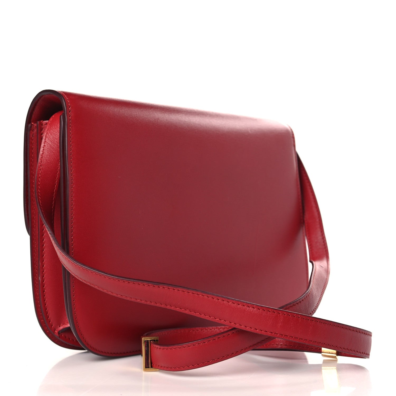 Celine Box Calfskin Medium Classic Box Flap Bag Red 3 of 10