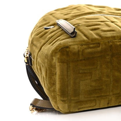Fendi Velvet Vitello Century FF Embossed Mini Backpack Camaleonte 9 of 12