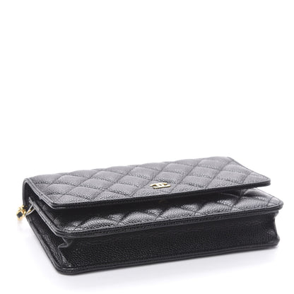 Chanel Caviar Quilted Wallet On Chain WOC Black 4 of 12
