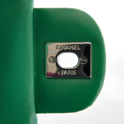 Chanel Calfskin Perforated East West Flap Green 8 of 11