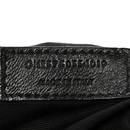 Saint Laurent Metallic Lambskin Matelasse Monogram Medium Niki Chain Satchel Argento 7 of 10