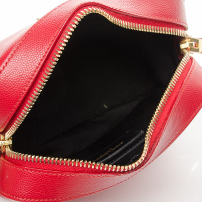 Saint Laurent Grain De Poudre Small Classic Monogram Camera Bag New Red 5 of 7