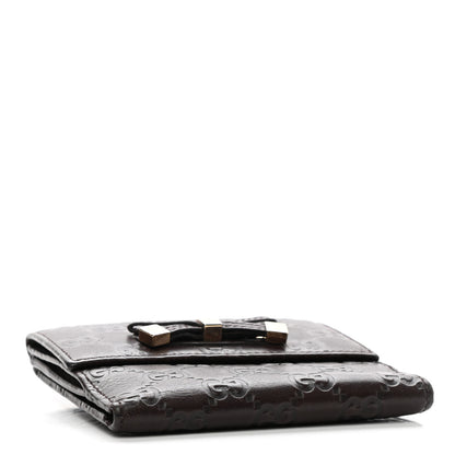 Gucci Guccissima Princy French Flap Wallet Chocolate Brown 4 of 9