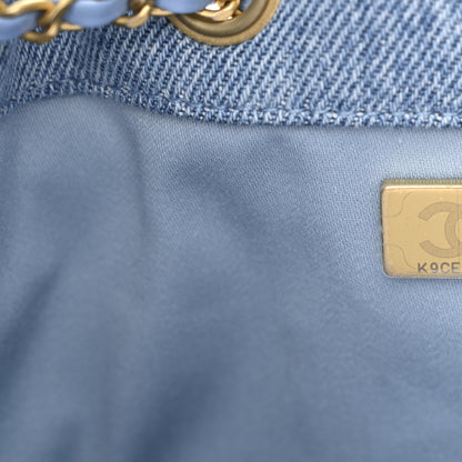 Chanel Washed Denim Quilted Small Chanel 25 Handbag Blue 6 of 11