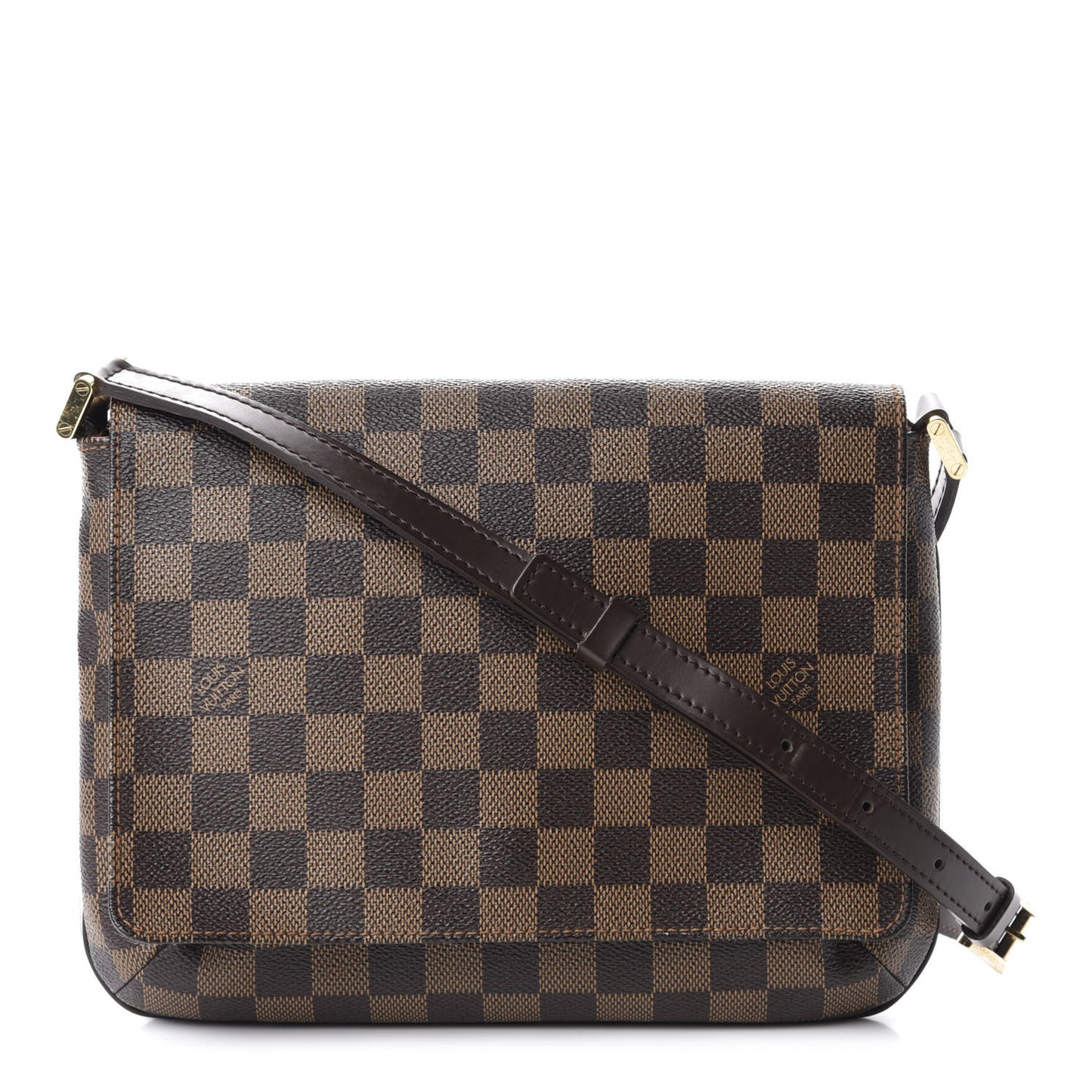 Damier Ebene Musette Tango Long Strap