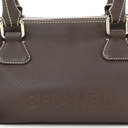 Chanel Calfskin Small Tassel Bowler Taupe 8 of 12