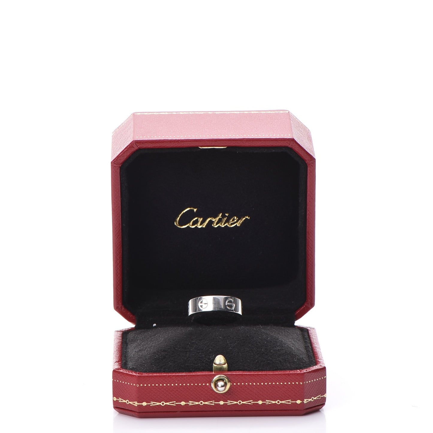 18K White Gold 5.5mm LOVE Ring 52 6