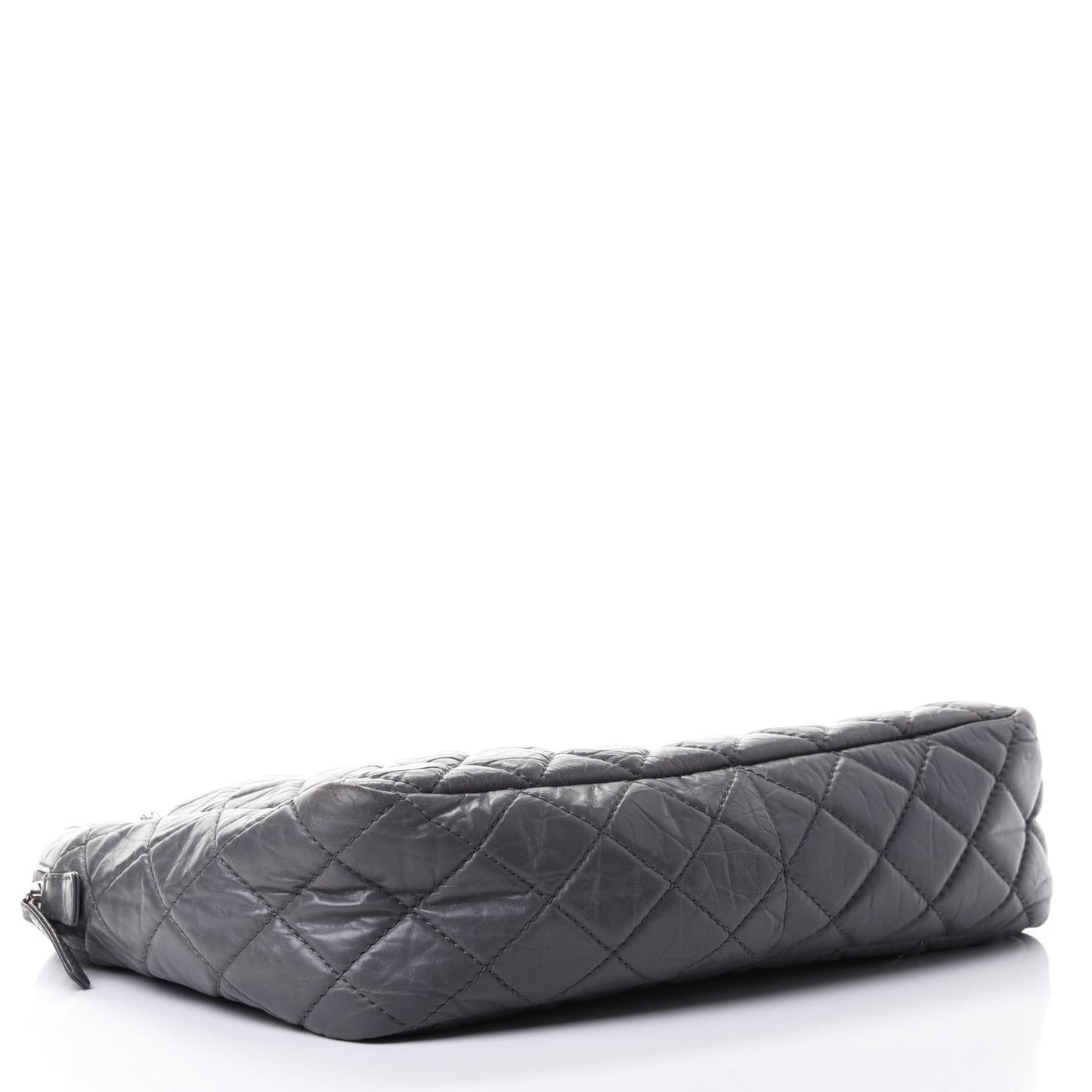Aged Calfskin Quilted Large Reissue Camera Case Grey