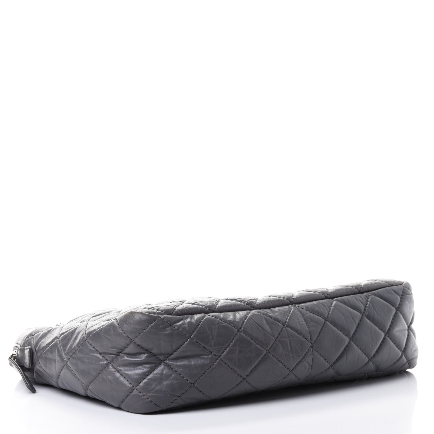 Chanel Aged Calfskin Quilted Large Reissue Camera Case Grey 3 of 4