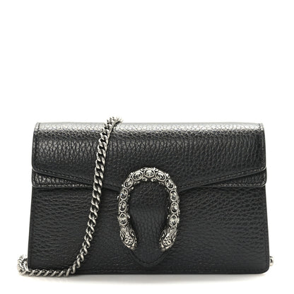 Gucci Calfskin Super Mini Dionysus Shoulder Bag Black 1 of 9