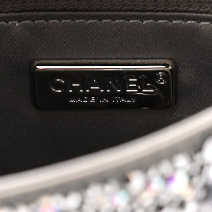 Chanel Lambskin Sequin Crystal Diamante Mini Flap Silver 6 of 10