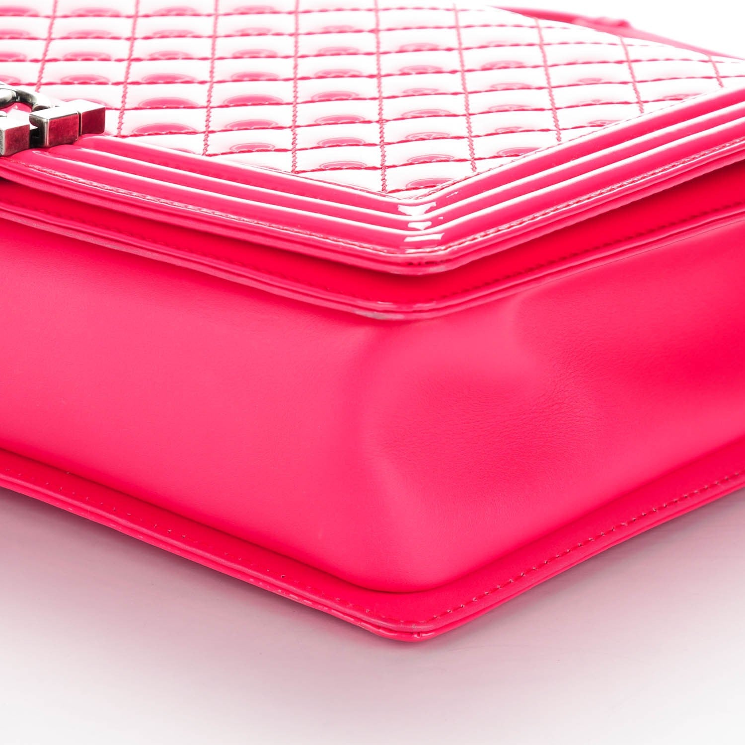 Chanel Patent Quilted Large Boy Flap Pink 9 of 9