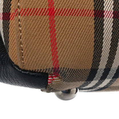 Burberry Goatskin Vintage Check Medium Banner Tote Black 13 of 14