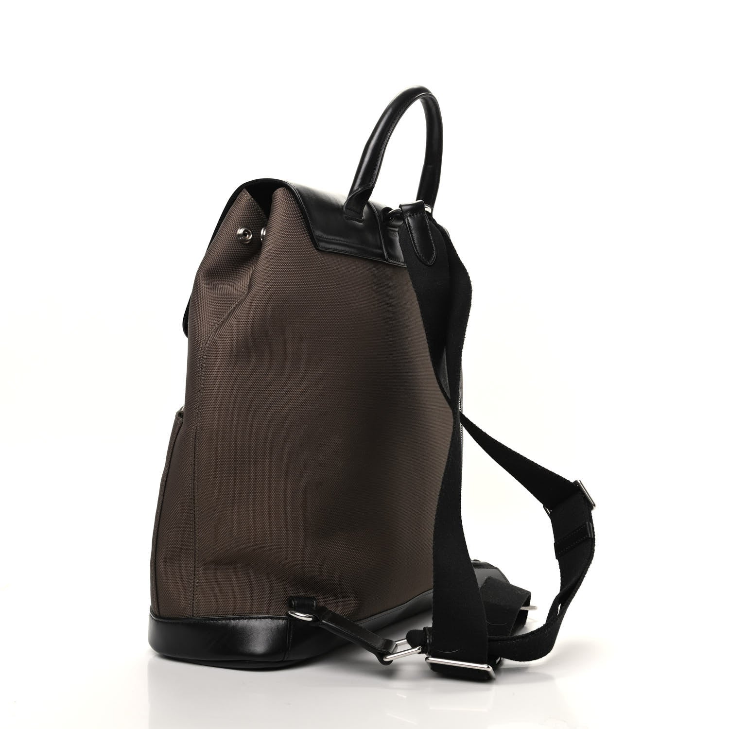 Mulberry Nylon Calfskin Reston Backpack Dark Green Black 3 of 8