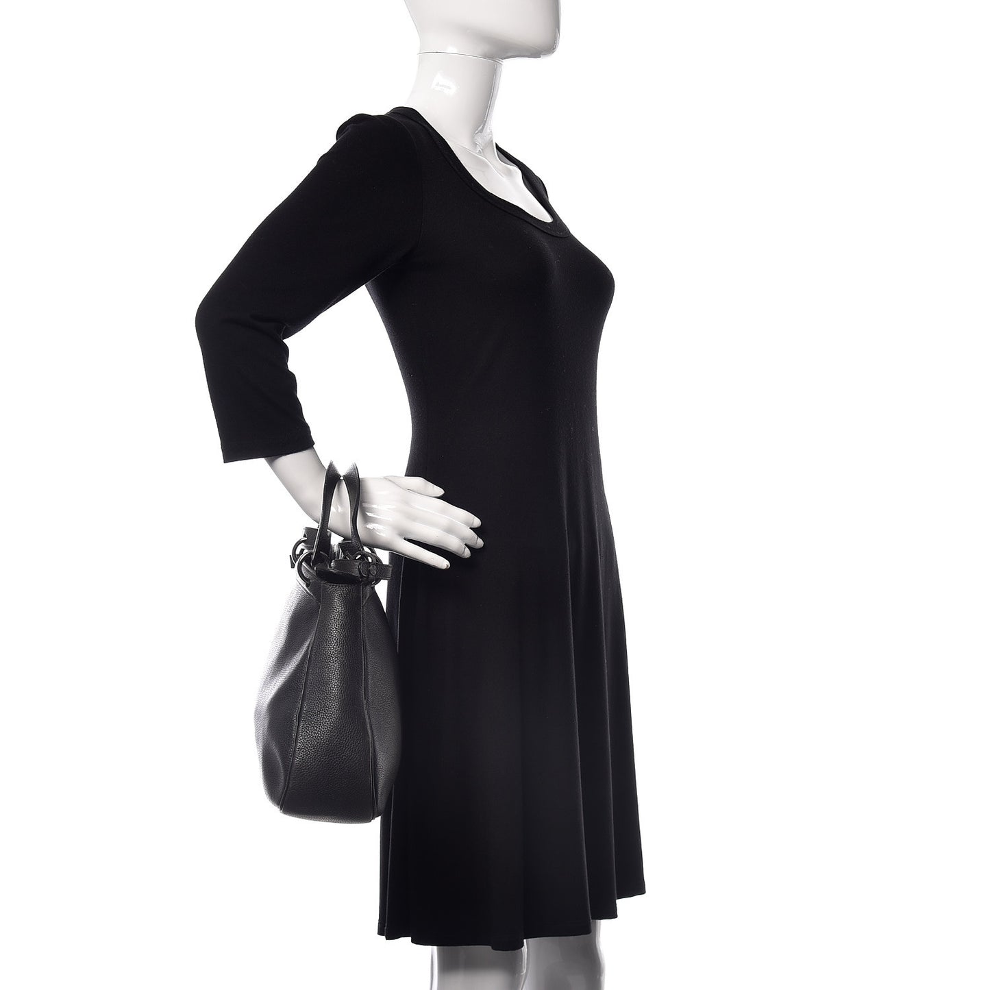 Calfskin Shoulder Bag Black