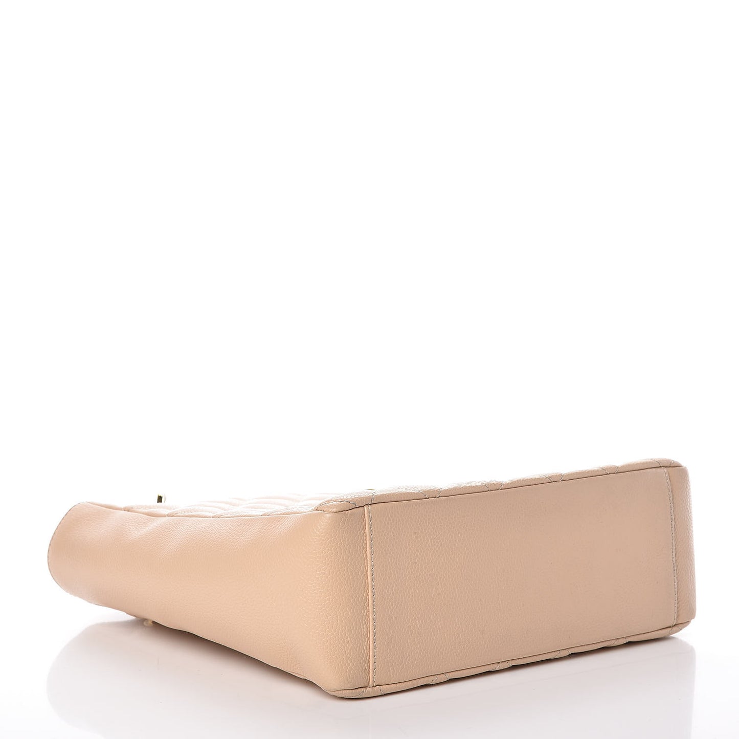 Caviar Quilted Petit Shopping Tote PST Beige Clair