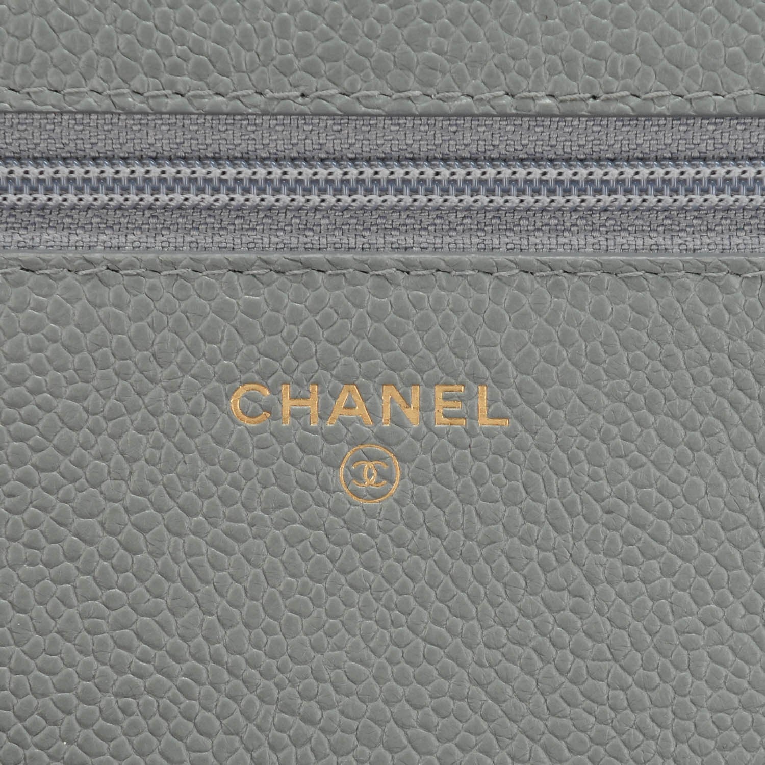 Chanel Caviar Quilted Boy Wallet On Chain WOC Grey 6 of 8