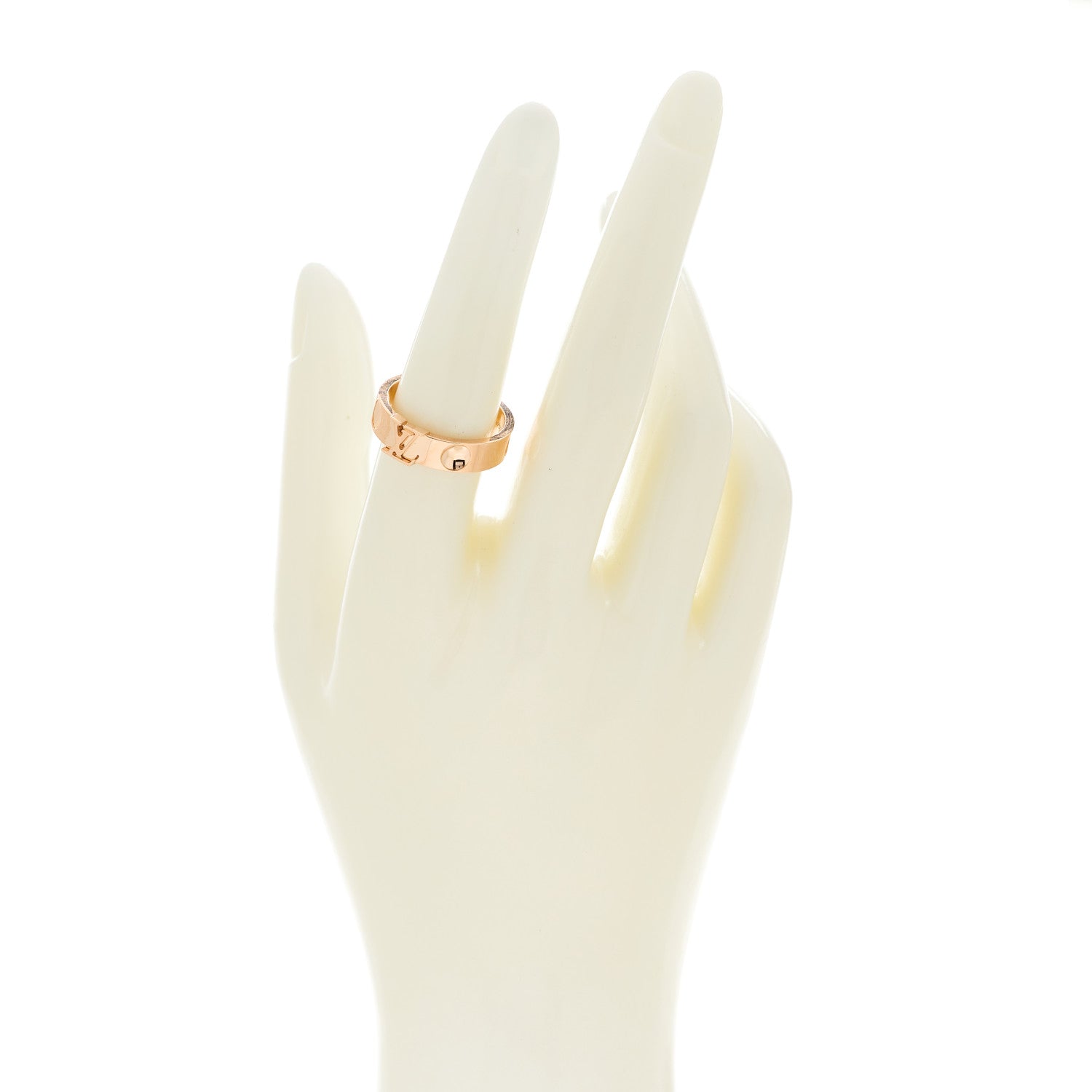 Louis Vuitton 18K Pink Gold Empreinte LV Ring 55 7.25 2 of 7