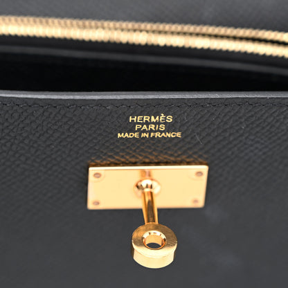 Hermes Epsom Kelly Wallet To Go Black 7 of 11