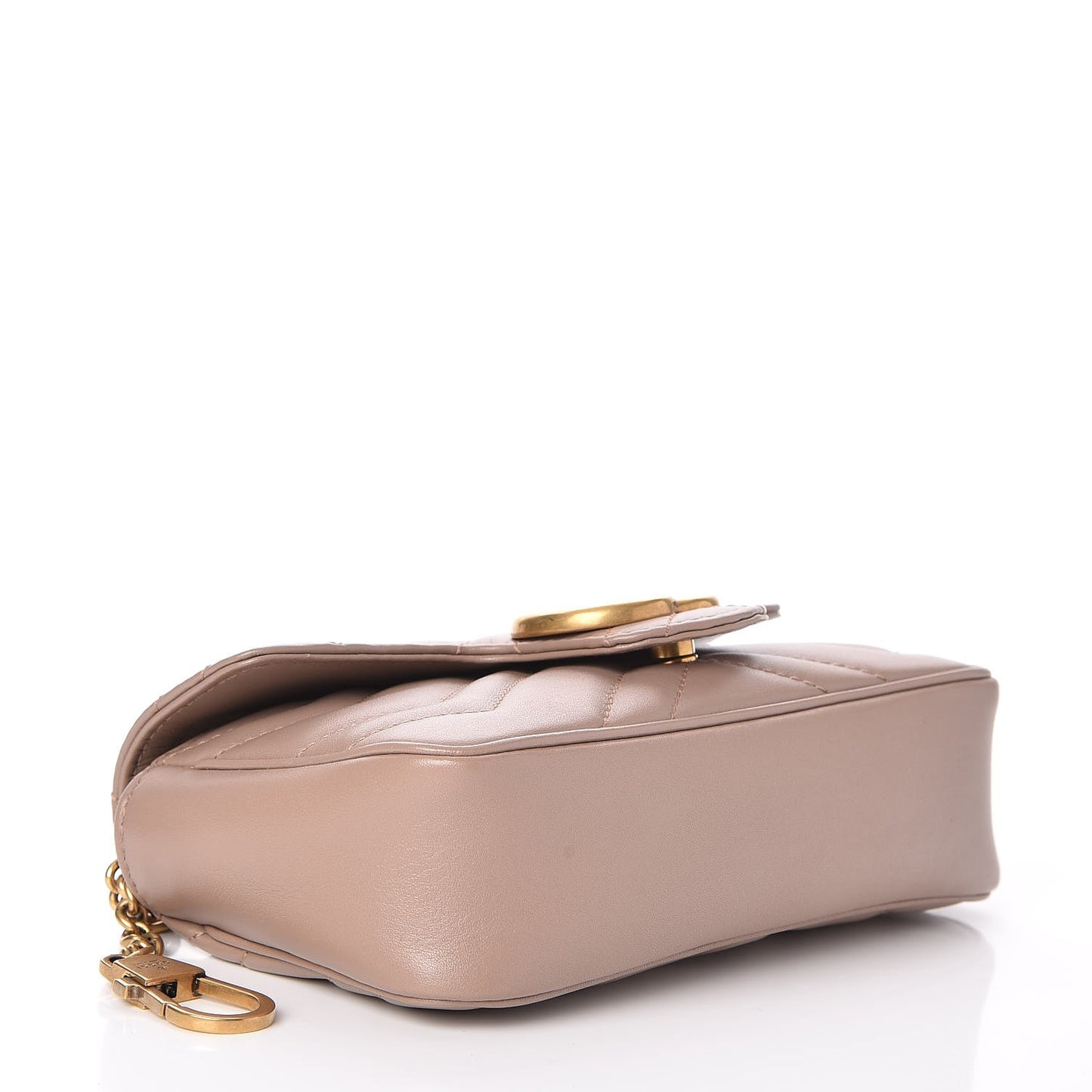Calfskin Matelasse Super Mini GG Marmont Shoulder Bag Porcelain Rose