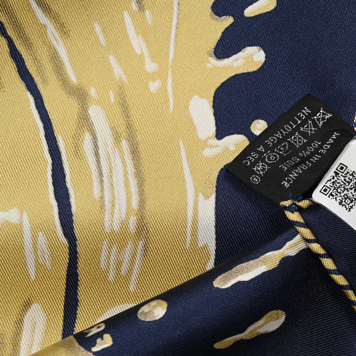 Hermes Silk Peinture Fraiche Scarf 45 Bleu Black Bronze 3 of 6