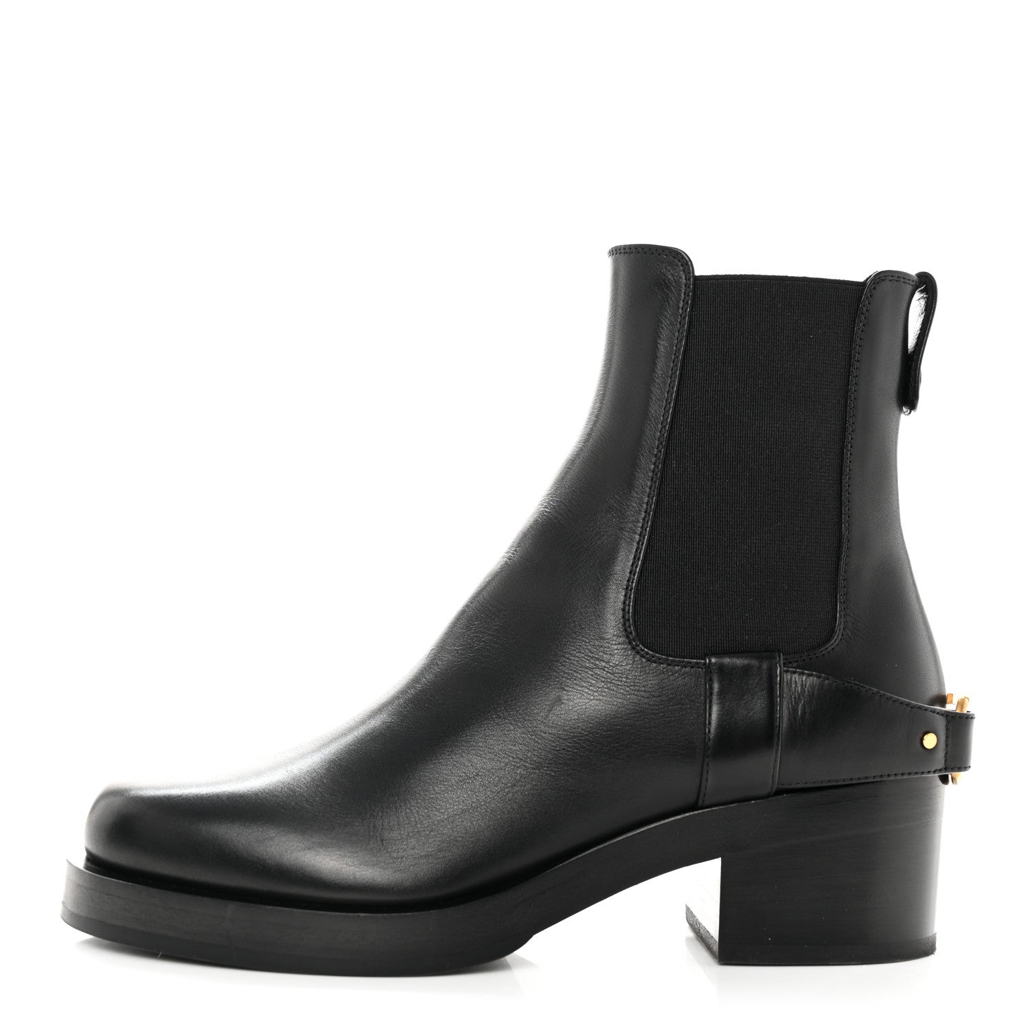 Valentino Garavani Calfskin VLOGO Flat Boots 36 Black 1 of 8