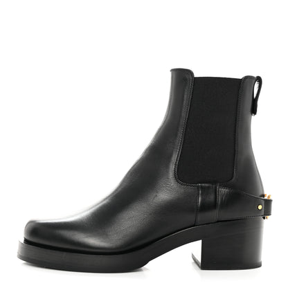Valentino Garavani Calfskin VLOGO Flat Boots 36 Black 1 of 8