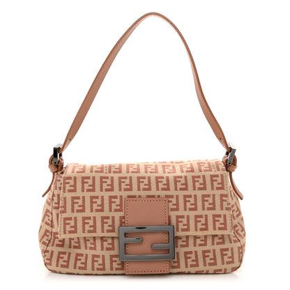 Fendi Zucchino Vitello Mini Mama Baguette Beige Bruciato Bois de Rose 1 of 11